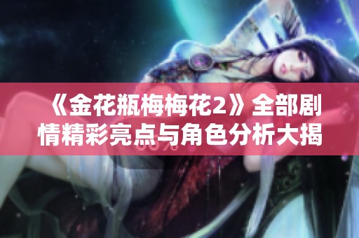 《金花瓶梅梅花2》全部劇情精彩亮點(diǎn)與角色分析大揭密