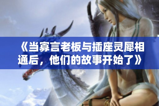 《當(dāng)寡言老板與插座靈犀相通后，他們的故事開始了》