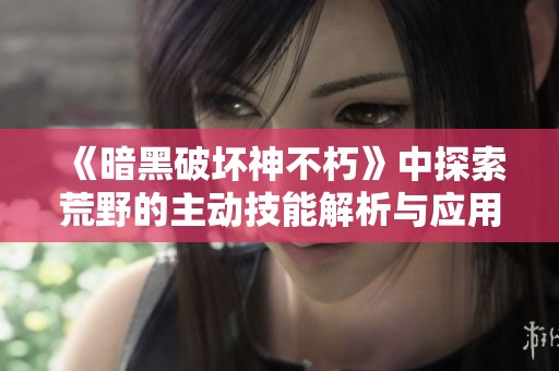 《暗黑破壞神不朽》中探索荒野的主動技能解析與應用技巧