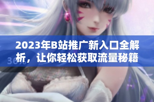 2023年B站推廣新入口全解析，讓你輕松獲取流量秘籍