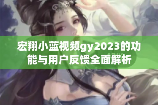 宏翔小藍(lán)視頻gy2023的功能與用戶反饋全面解析 宏翔小藍(lán)視頻gy2023的功能與用戶反饋全面解析