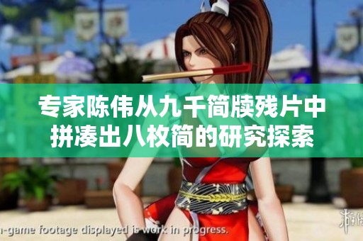 專家陳偉從九千簡(jiǎn)牘殘片中拼湊出八枚簡(jiǎn)的研究探索