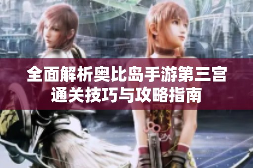 全面解析奧比島手游第三宮通關(guān)技巧與攻略指南