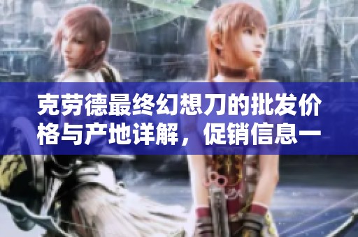 克勞德最終幻想刀的批發(fā)價(jià)格與產(chǎn)地詳解，促銷信息一覽無遺