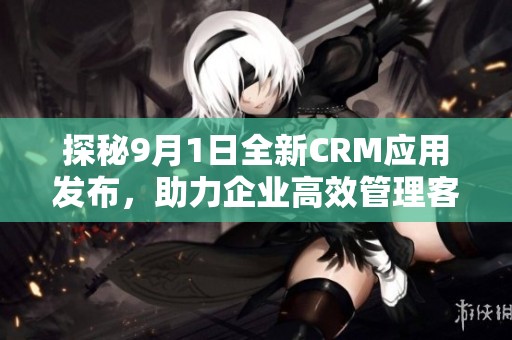 探秘9月1日全新CRM應(yīng)用發(fā)布，助力企業(yè)高效管理客戶關(guān)系