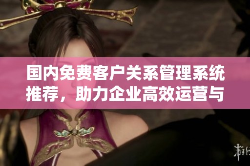 國內(nèi)免費客戶關(guān)系管理系統(tǒng)推薦，助力企業(yè)高效運營與管理