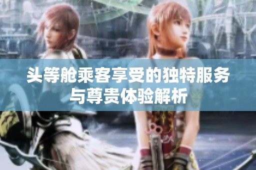 頭等艙乘客享受的獨特服務(wù)與尊貴體驗解析