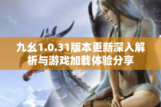 九幺1.0.31版本更新深入解析與游戲加載體驗(yàn)分享