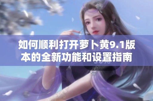 如何順利打開(kāi)蘿卜黃9.1版本的全新功能和設(shè)置指南