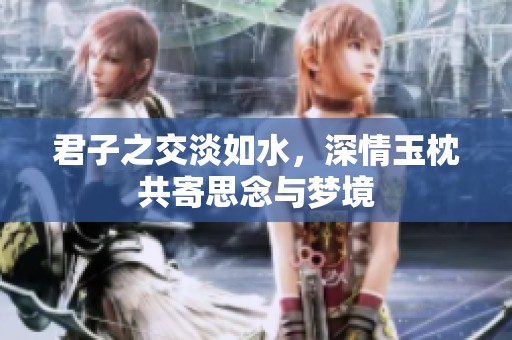 君子之交淡如水，深情玉枕共寄思念與夢境