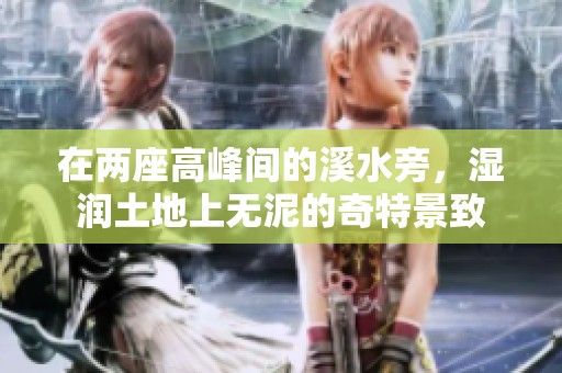 在兩座高峰間的溪水旁，濕潤(rùn)土地上無(wú)泥的奇特景致