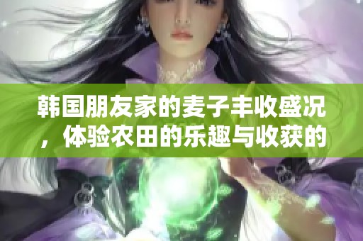 韓國朋友家的麥子豐收盛況，體驗(yàn)農(nóng)田的樂趣與收獲的喜悅