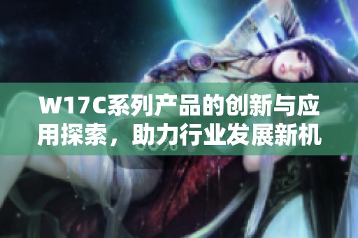 W17C系列產(chǎn)品的創(chuàng)新與應(yīng)用探索，助力行業(yè)發(fā)展新機(jī)遇與挑戰(zhàn)