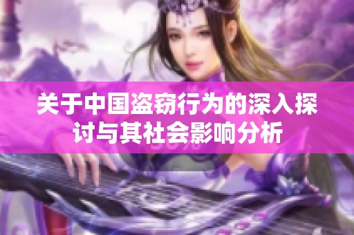 關(guān)于中國盜竊行為的深入探討與其社會影響分析