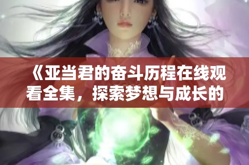 《亞當(dāng)君的奮斗歷程在線觀看全集，探索夢(mèng)想與成長(zhǎng)的精彩旅程》