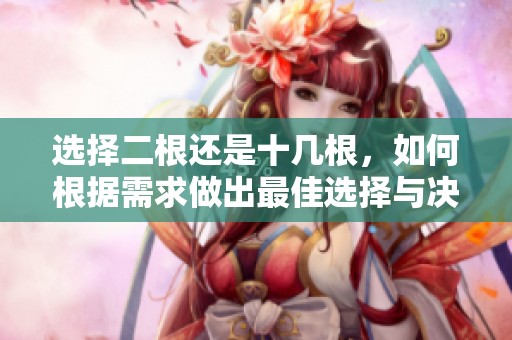 選擇二根還是十幾根，如何根據(jù)需求做出最佳選擇與決策分析