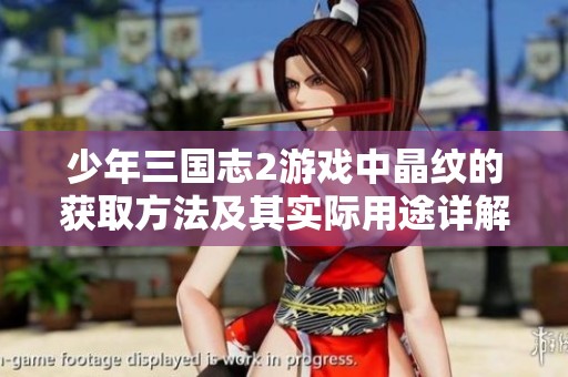 少年三國(guó)志2游戲中晶紋的獲取方法及其實(shí)際用途詳解