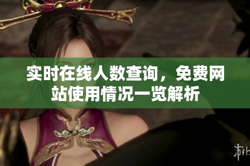 實時在線人數(shù)查詢，免費網(wǎng)站使用情況一覽解析
