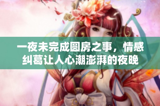 一夜未完成圓房之事，情感糾葛讓人心潮澎湃的夜晚