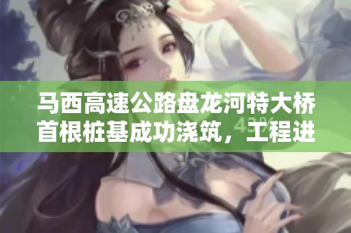馬西高速公路盤龍河特大橋首根樁基成功澆筑，工程進(jìn)展順利
