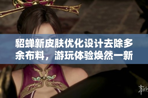 貂蟬新皮膚優(yōu)化設(shè)計去除多余布料，游玩體驗煥然一新