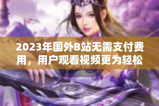 2023年國外B站無需支付費(fèi)用，用戶觀看視頻更為輕松暢快