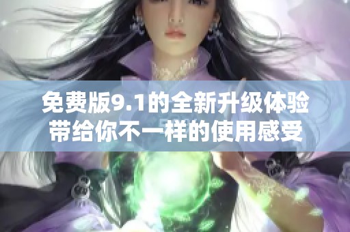 免費(fèi)版9.1的全新升級(jí)體驗(yàn)帶給你不一樣的使用感受 免費(fèi)版9.1的全新升級(jí)體驗(yàn)帶給你不一樣的使用感受