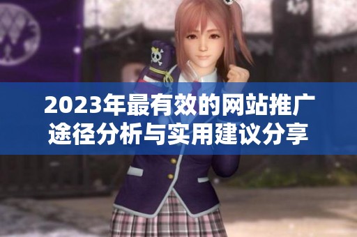 2023年最有效的網站推廣途徑分析與實用建議分享
